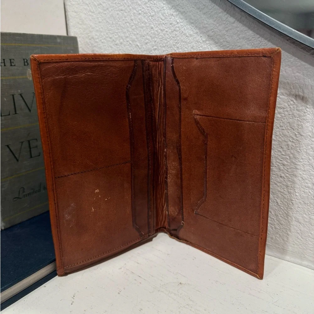 Embossed Leather‎ Passport Holder wallet Mexico vintage Mexican